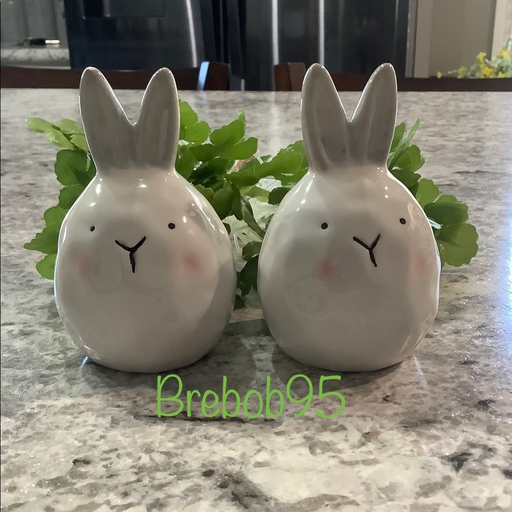 Animal Kingdom brand ceramic Easter themed salt and pepper shaker set